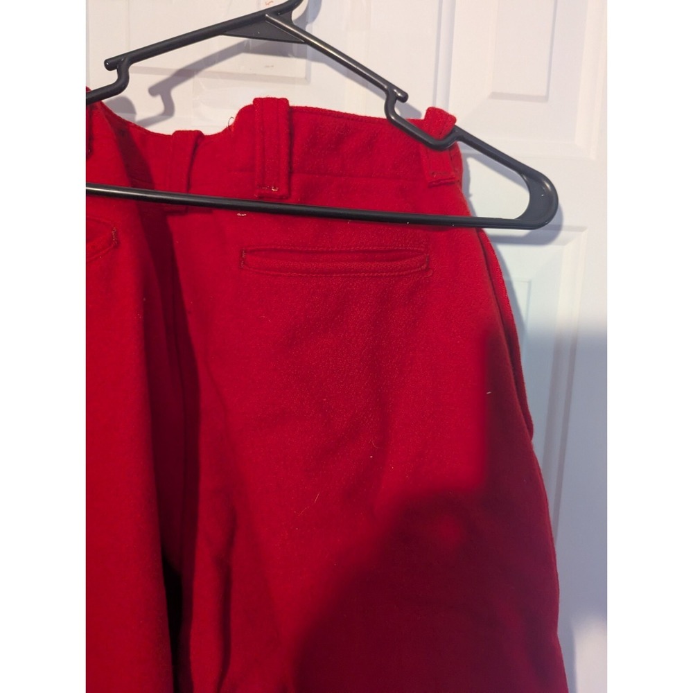Chippewa Falls Woolen Mill Solid Red Hunting Pants Vintage 1950's 32x34 - Picture 9 of 15